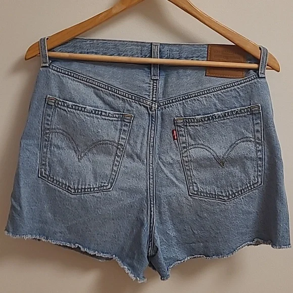 Levi's Ribcage High Rise Denim Shorts - Picture 2 of 4